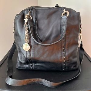 Stuart Weitzman Black Leather Tote Bag